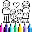Family Love Coloring Book